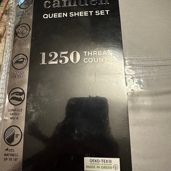 - Aq Textiles Camden 1250 Thread Count 4 Pc. Sheet Sets.